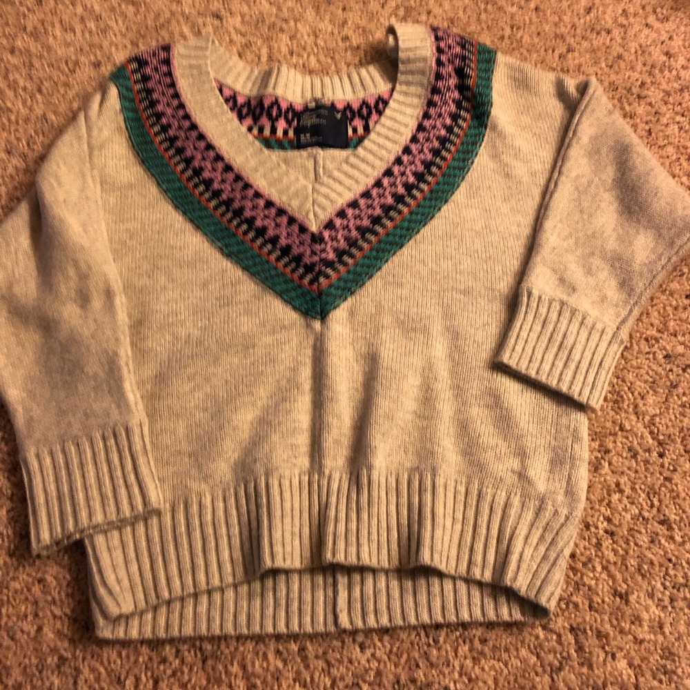 Knitted V-neck sweater